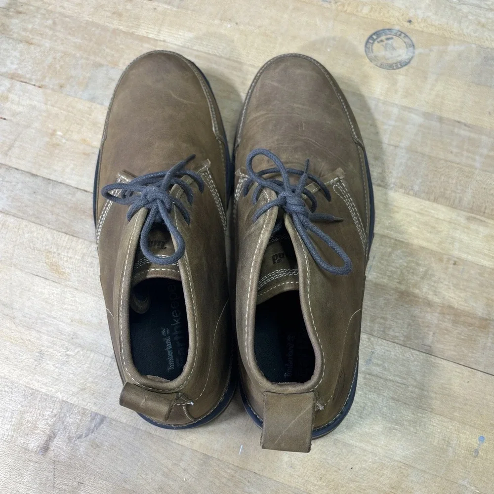 Timberland Earthkeepers Men's Brown Leather Chukka Boots Lace Up Size 9.5